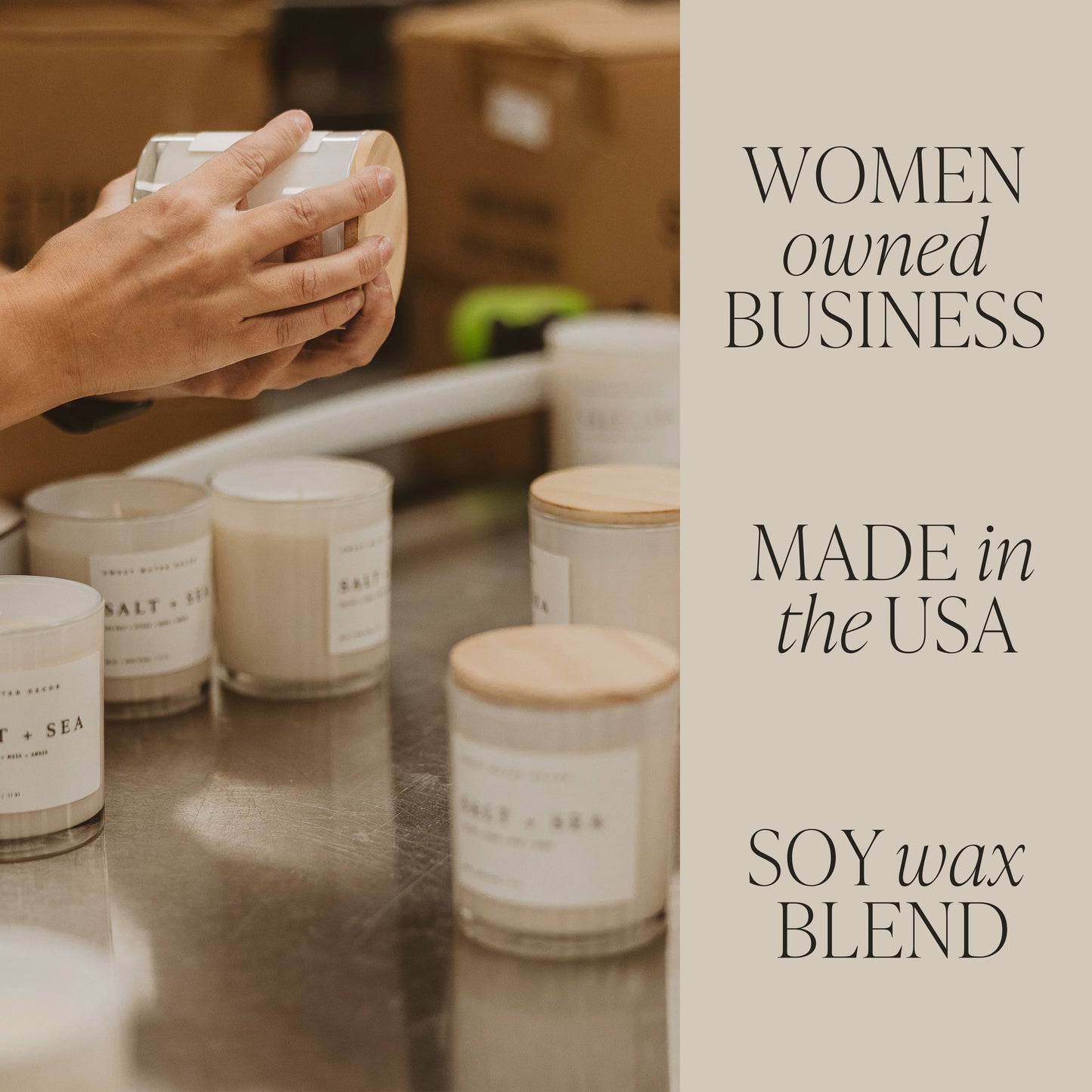 Wildflowers and Salt Candle