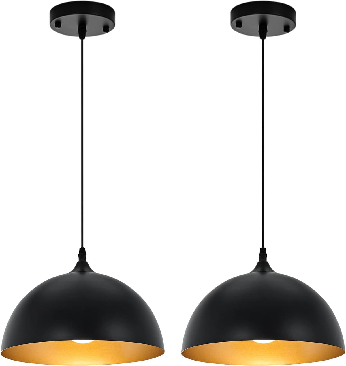 2 Farmhouse Dome Pendant Lights (Online Exclusive)