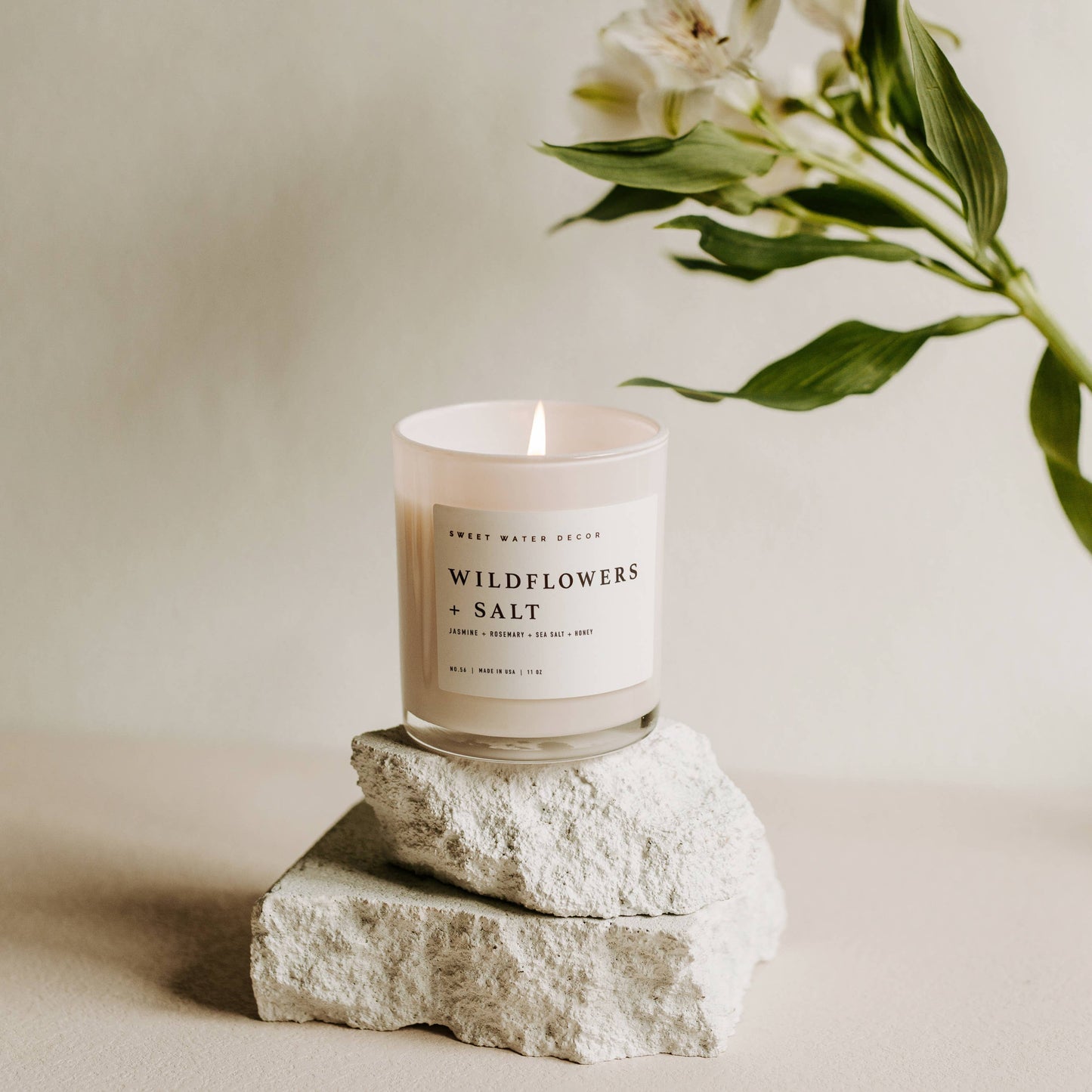 Wildflowers and Salt Candle