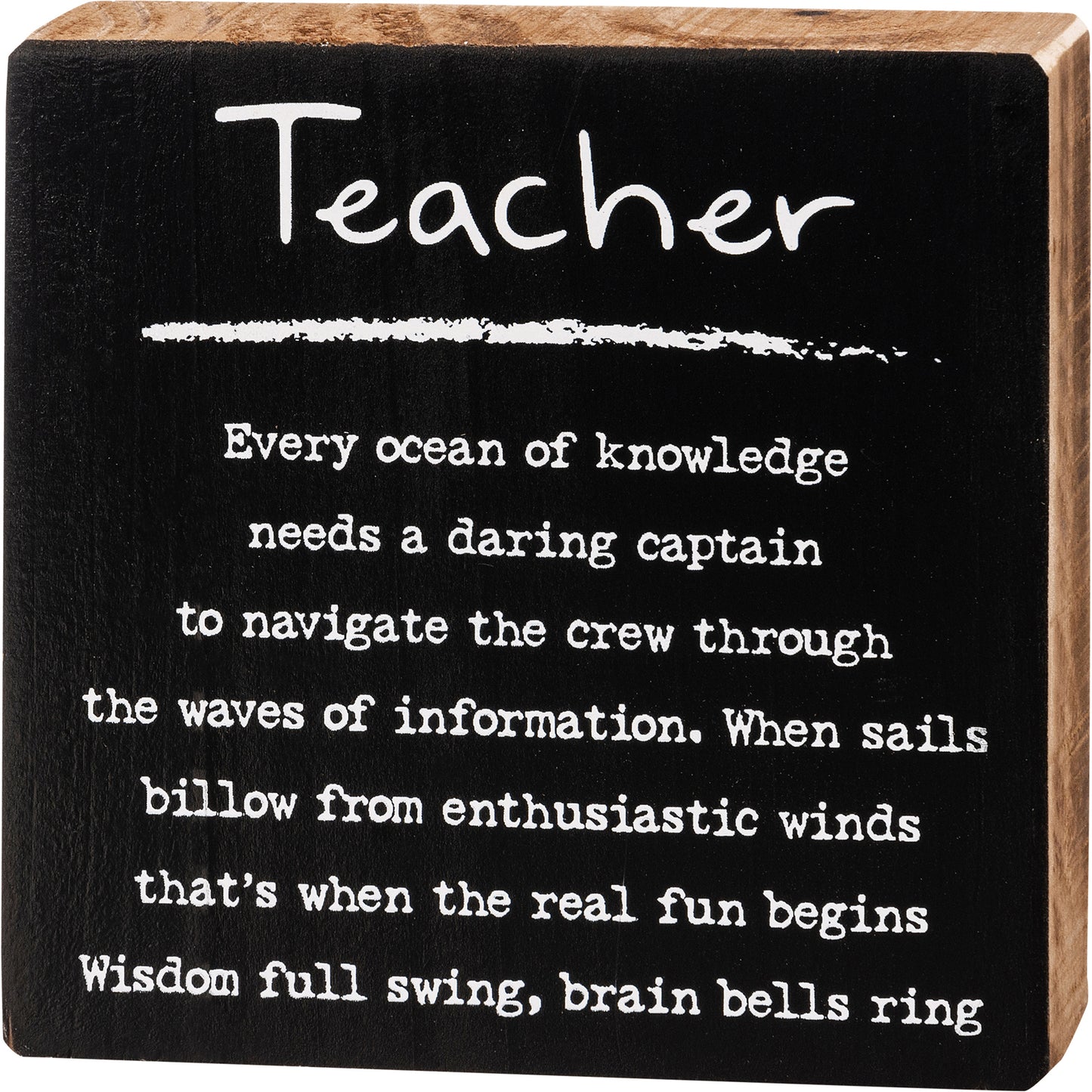 Teacher Block Sign