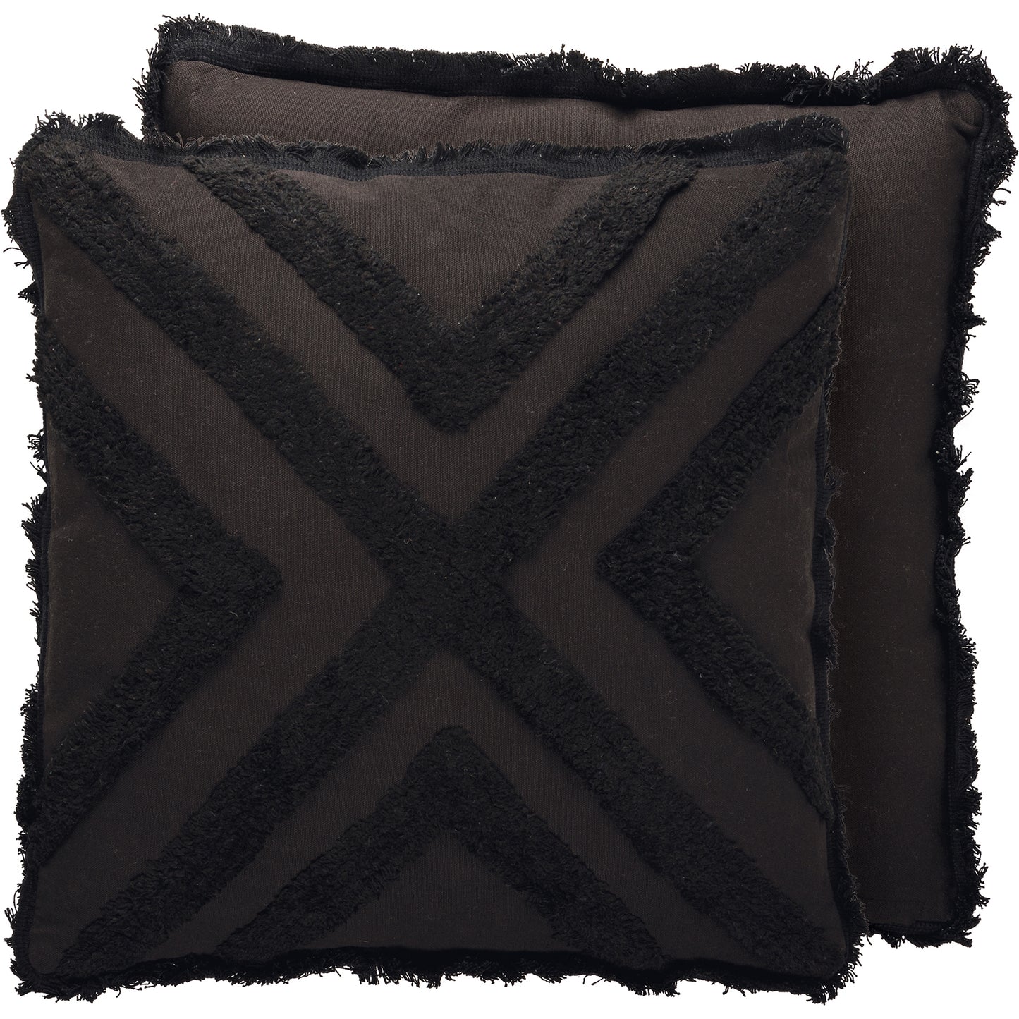 Black Fringe Pillow
