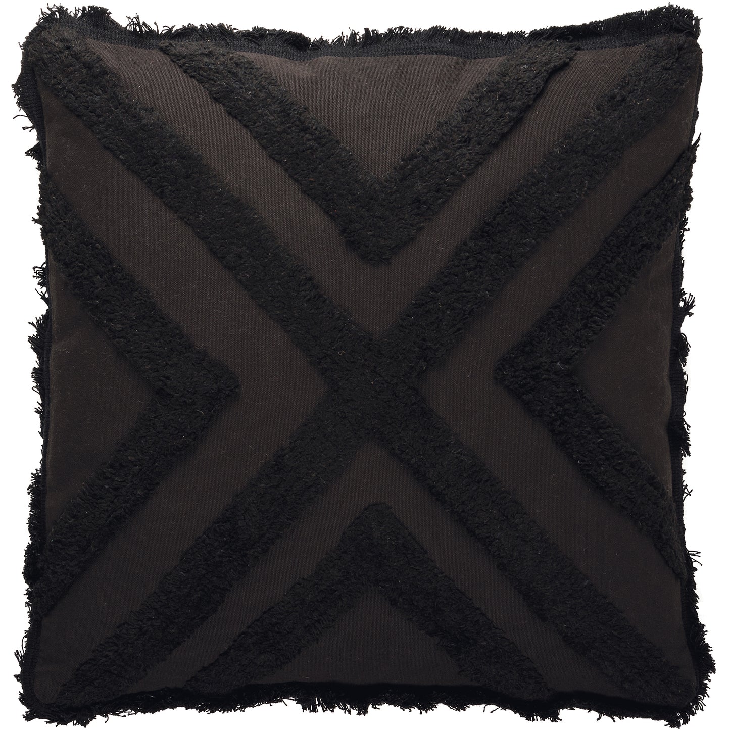 Black Fringe Pillow