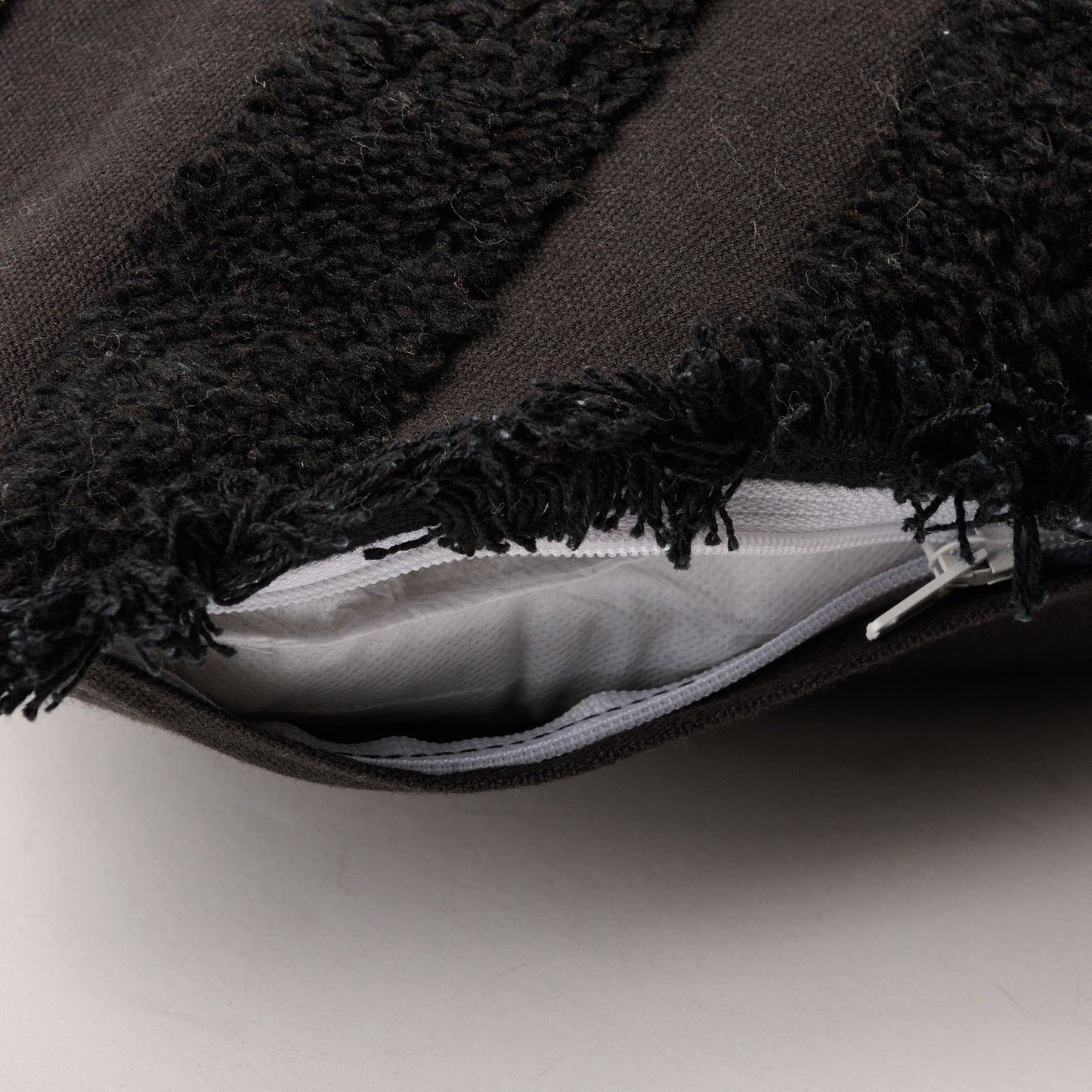 Black Fringe Pillow