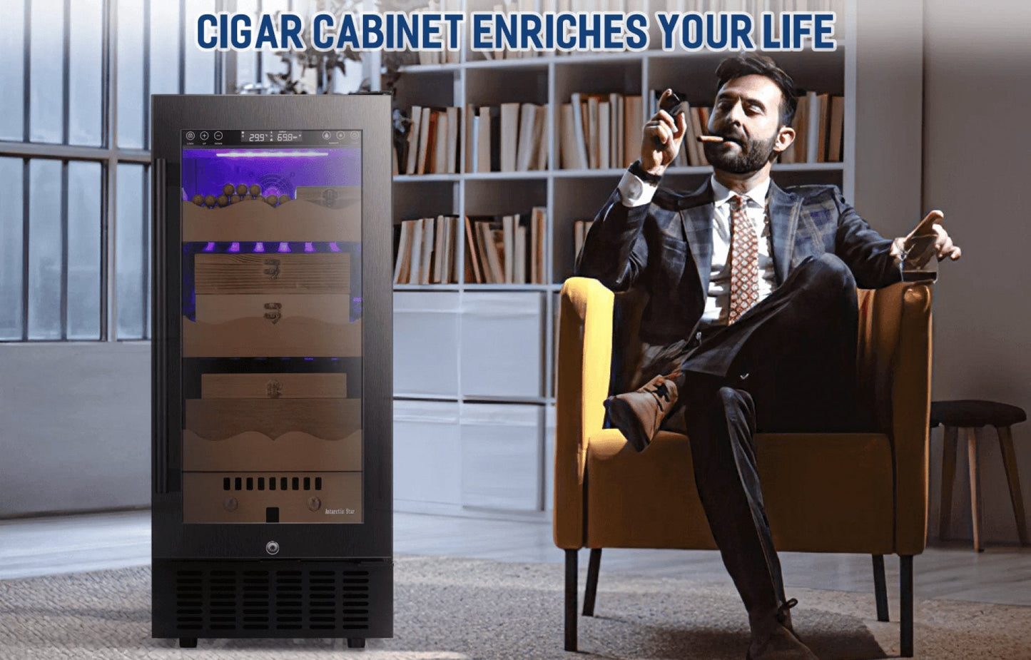 15 Inch Cigar Humidor Electric Humidor Black X5196H (Online Exclusive)