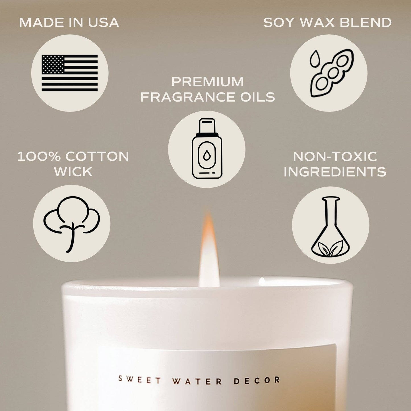 Wildflowers and Salt Candle