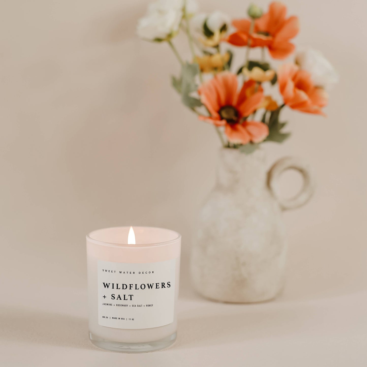 Wildflowers and Salt Candle