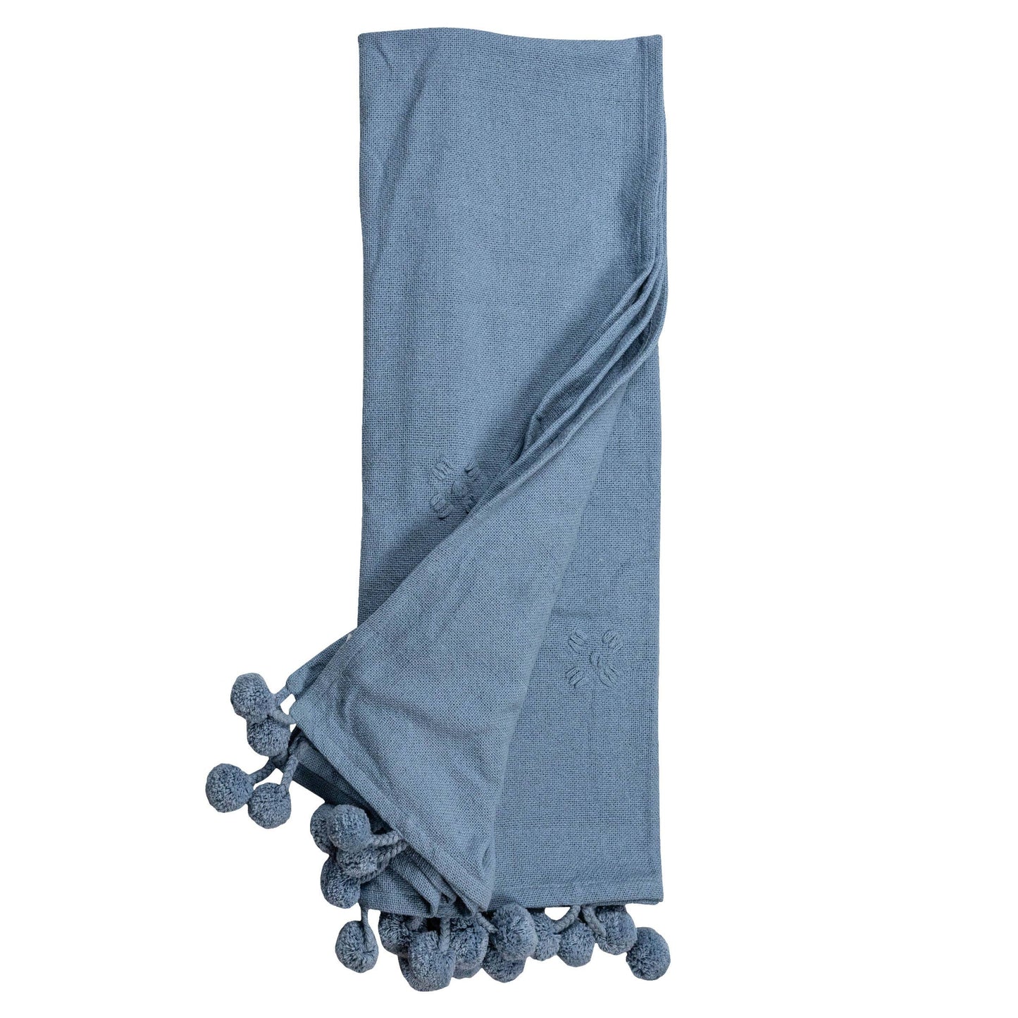 Hand Woven Pilar Throw Blue