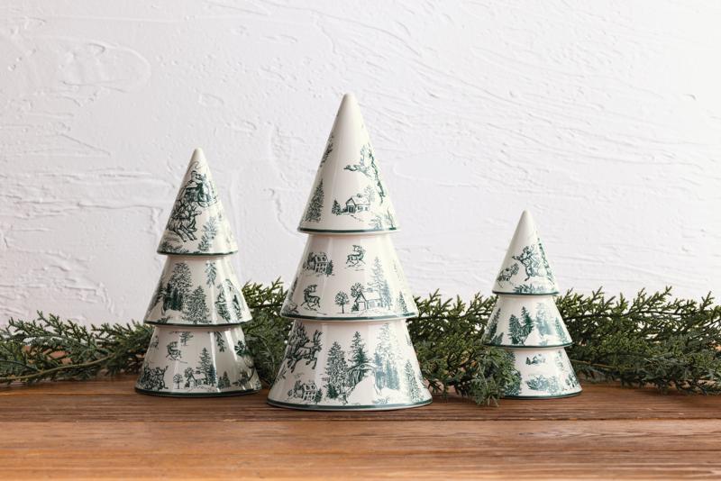 MEDIUM GREEN TOILE CERAMIC TREE