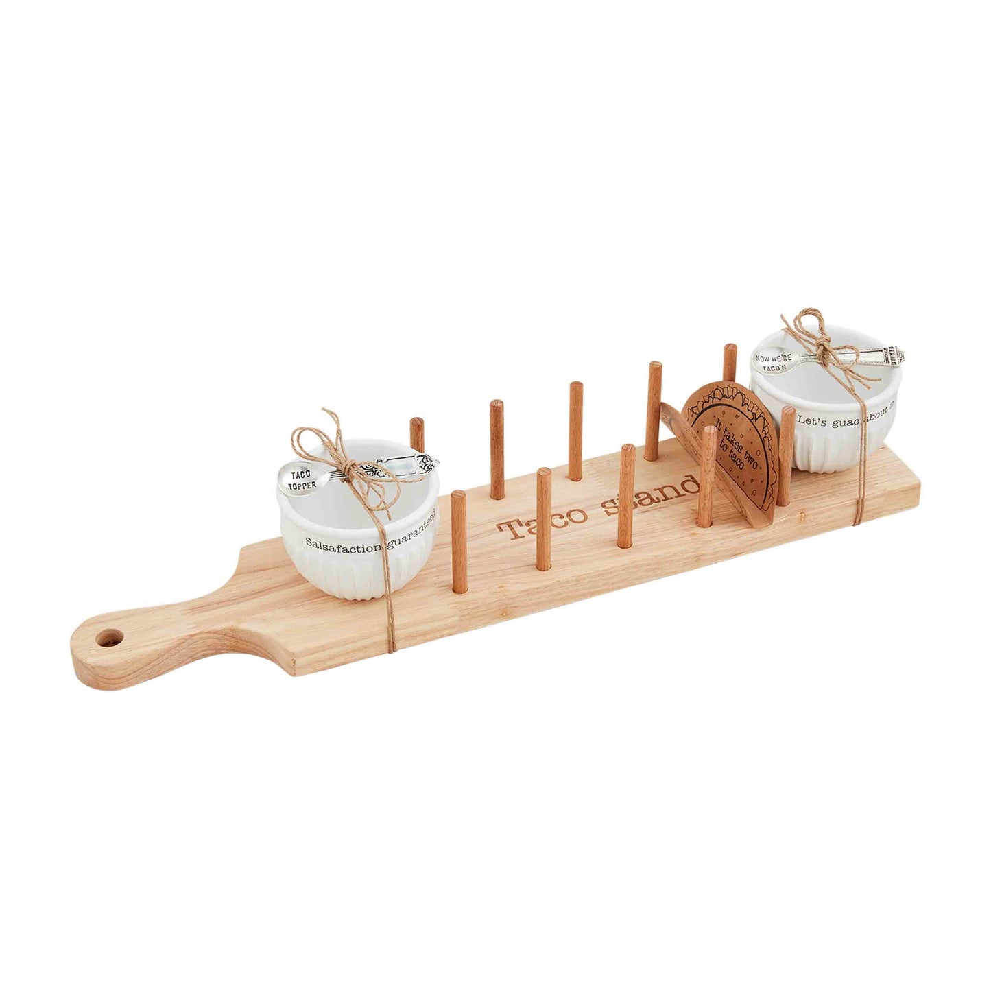 WOOD TACO STAND SET