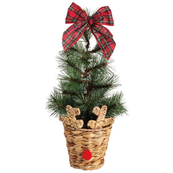 LARGE REINDEER POT MINI TREE