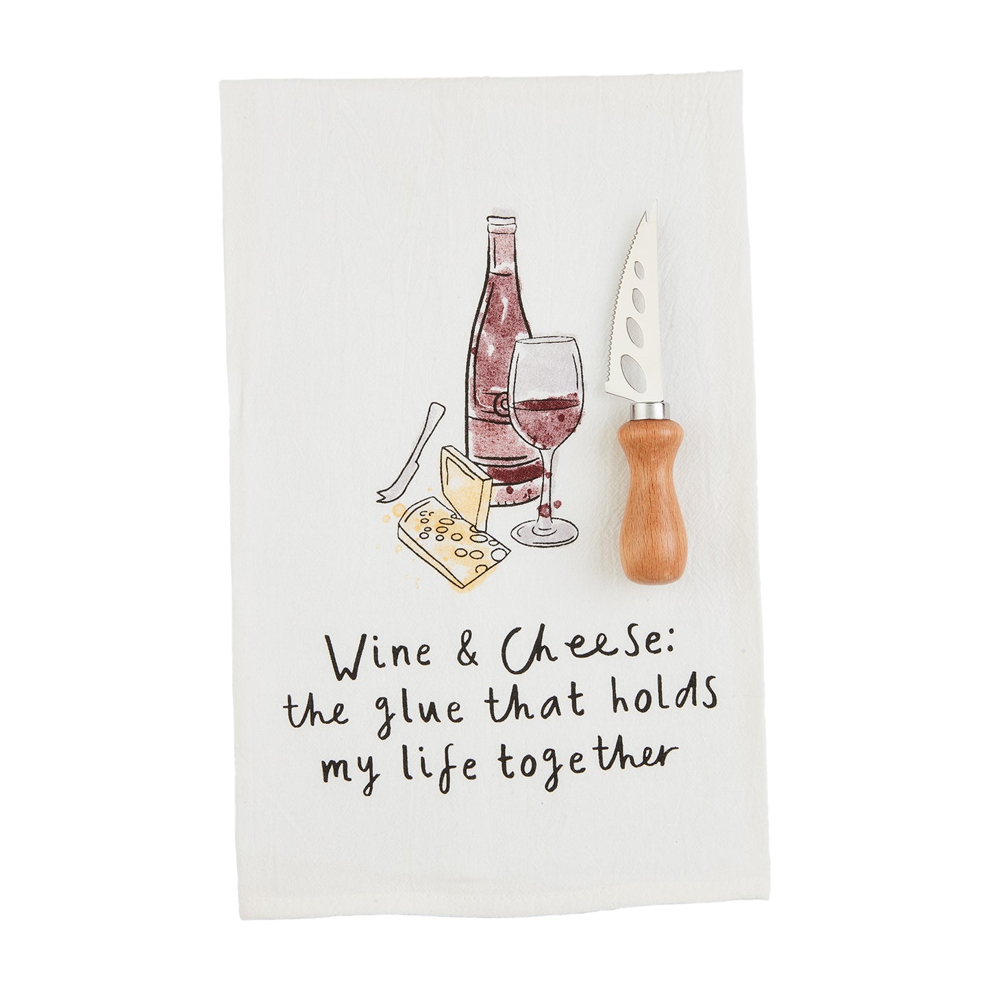 GLUE WINE & CHEESE TOWEL SET