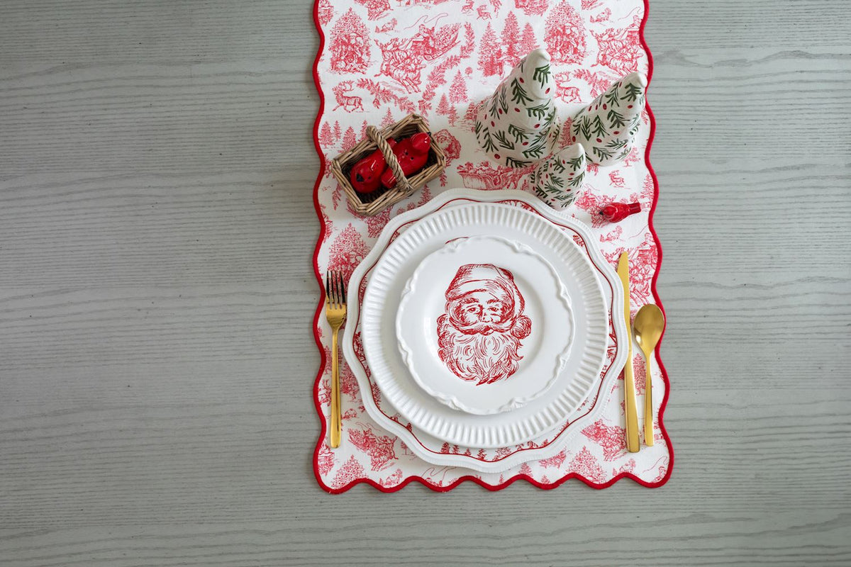 SANTA TOILE DESSERT PLATE