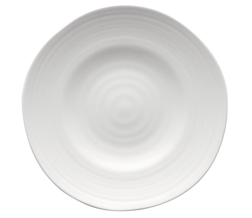 Gourmet White Dove Melamine Round Plate