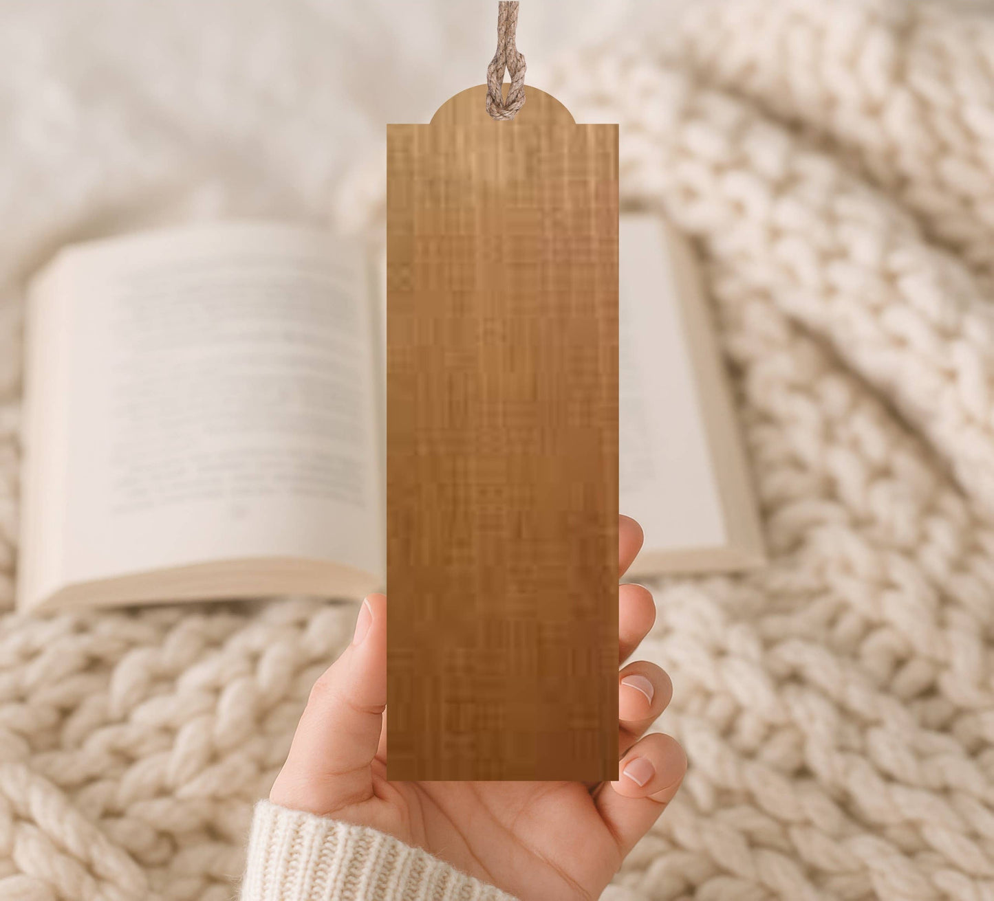 Wood Bookmark Blush Floral