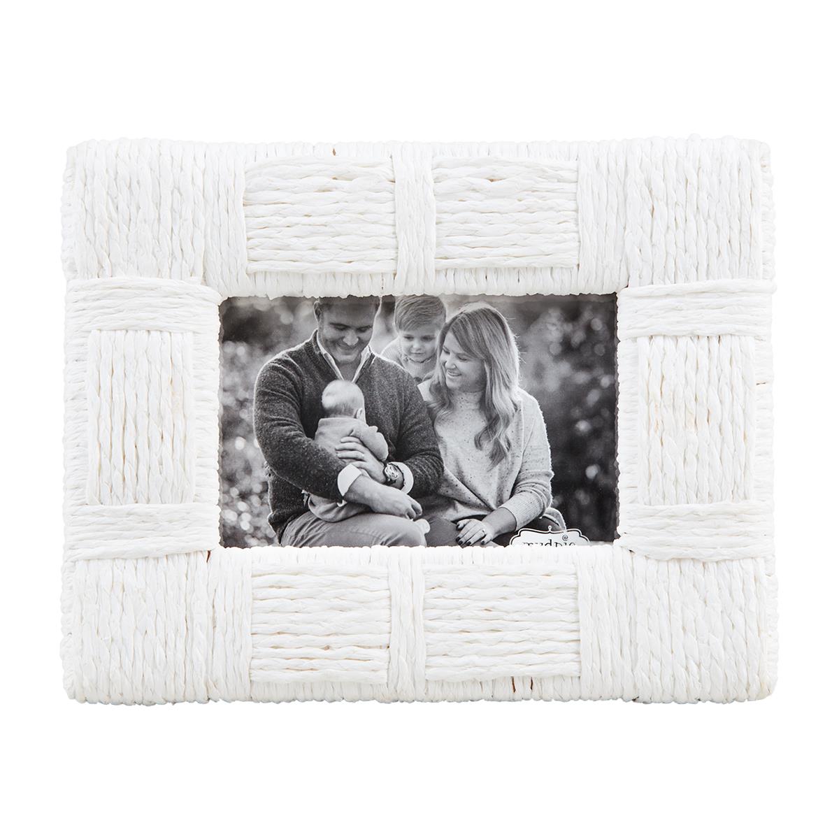 LARGE WHITE ROPE WOVEN FRAME