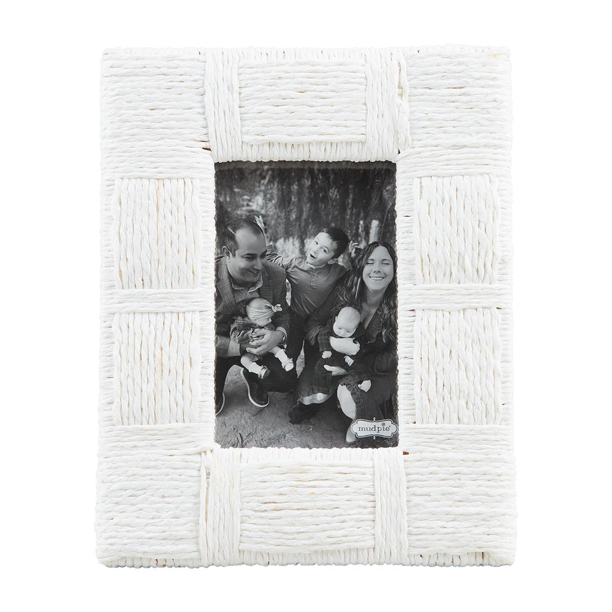 SMALL WHITE ROPE WOVEN FRAME