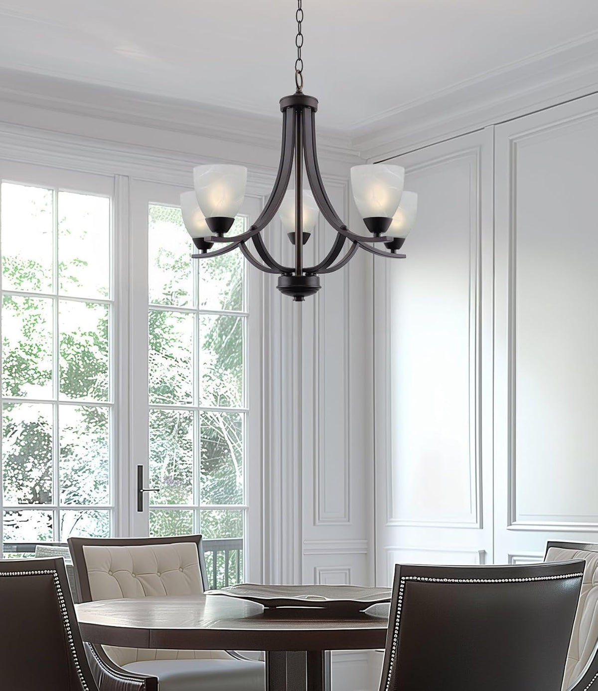 Contemporary 5-Light Large Chandelier (Online Exclusive)