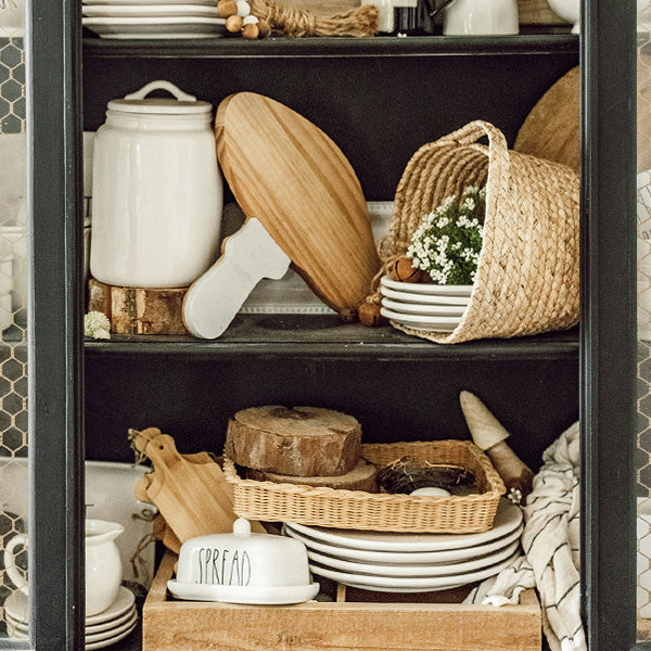 Marble and Wood Mushroom Cutting Board (Online Exclusive)