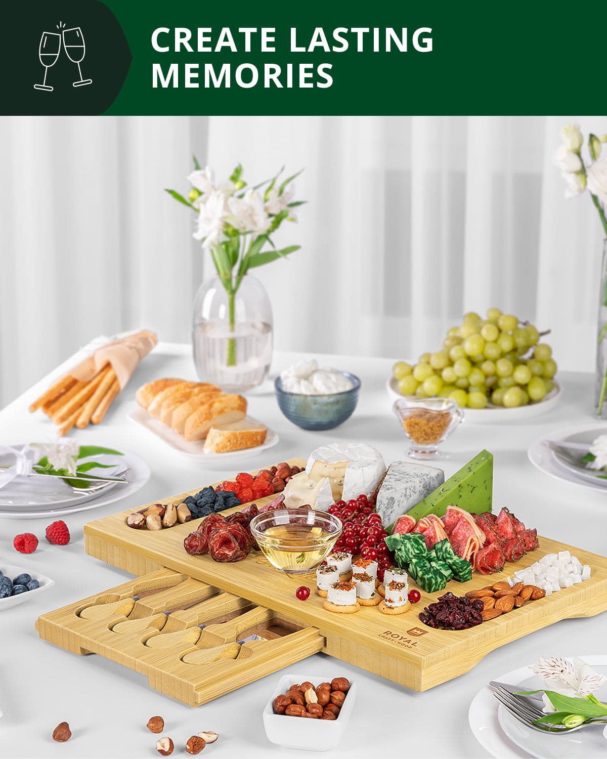 Cheese Board w/knives, 16.5"x11" (Online Exclusive)