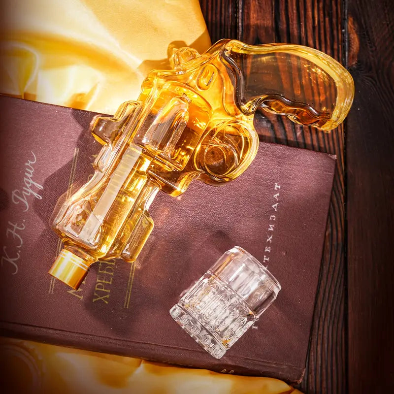 Classic Revolver Whiskey Decanter Set (online exclusive)