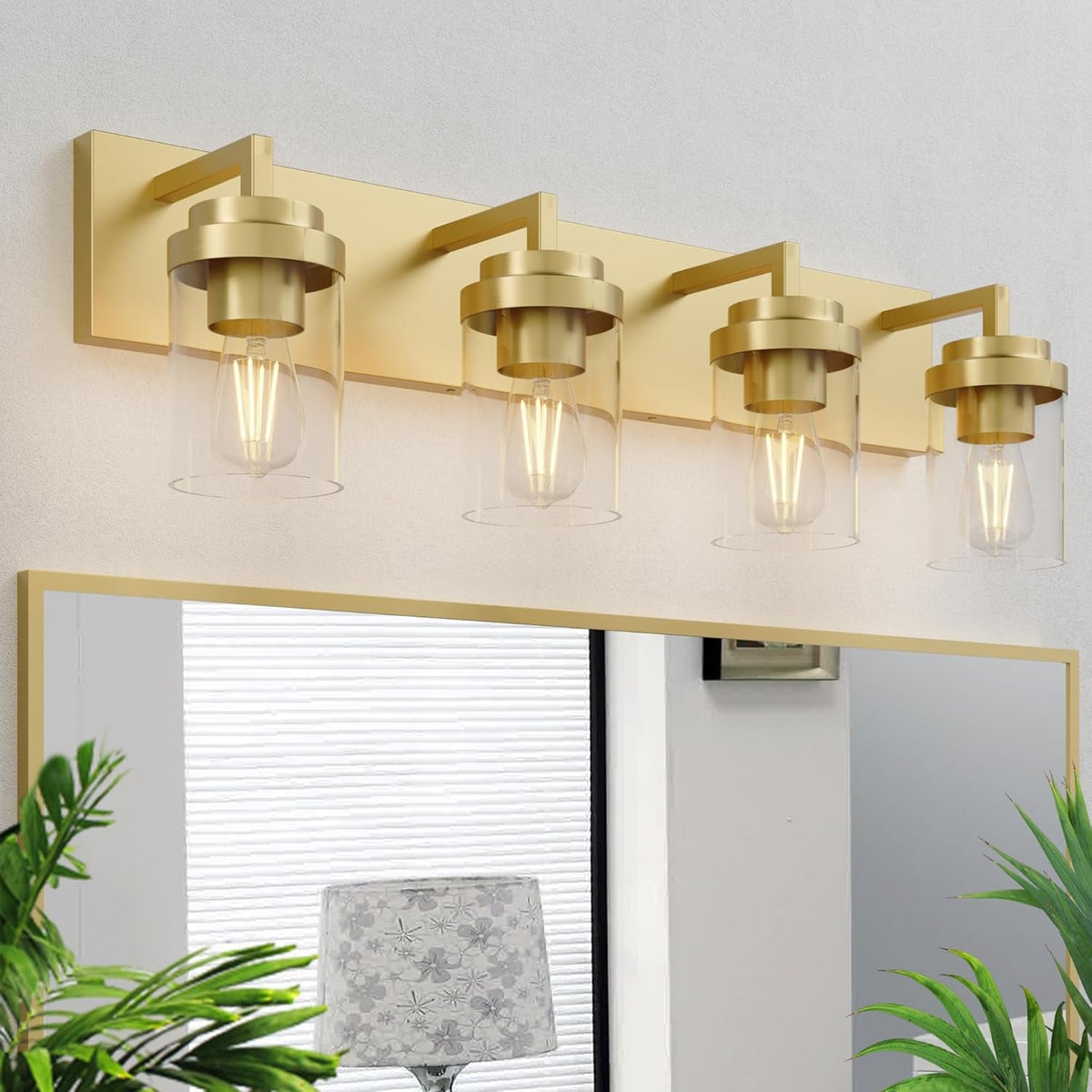 Vanity Light with Clear Glass Shade (Online Exclusive)