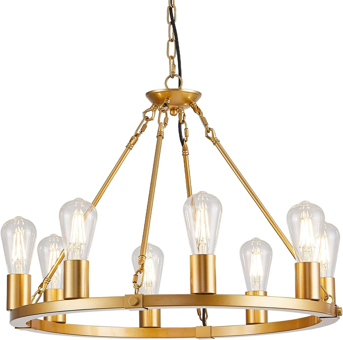 8 Lights Wagon Wheel Chandelier (Online Exclusive)