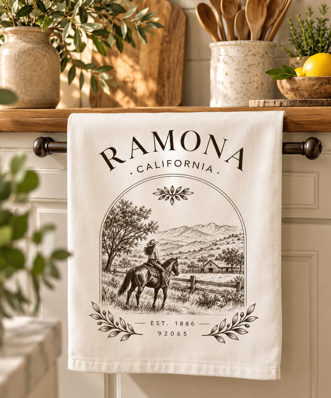 Ramona Ranchlands Tea Towel