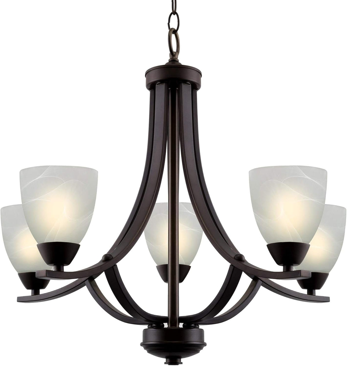 Contemporary 5-Light Large Chandelier (Online Exclusive)