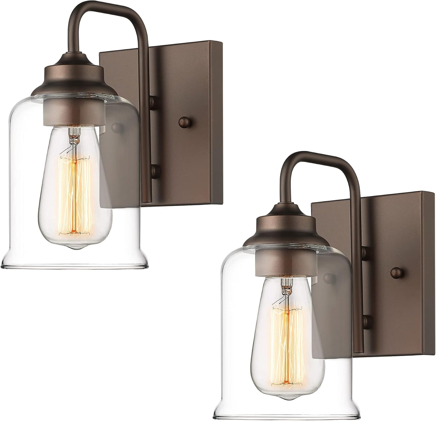 Farmhouse Glass Bathroom Vanity Light Fixture (Online Exclusive)