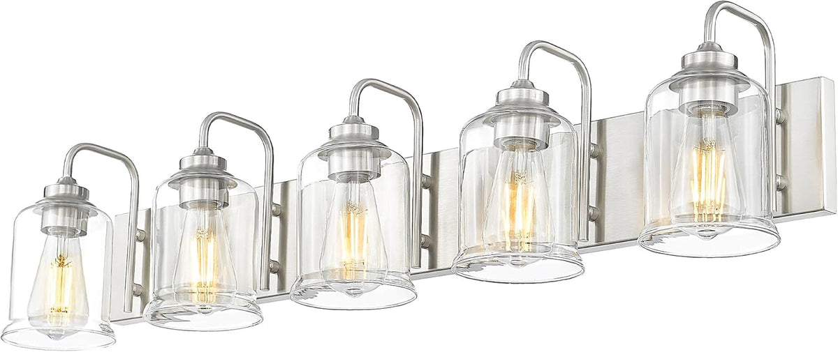 Farmhouse Glass Bathroom Vanity Light Fixture (Online Exclusive)