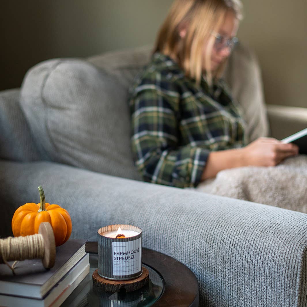 Sea Salt & Orchid Rustic Wood Wick Candle