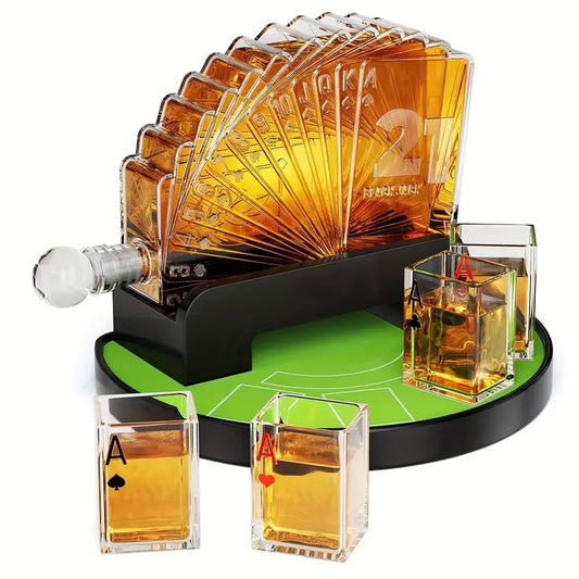 Poker Night Whiskey Decanter Set (Online Exclusive)