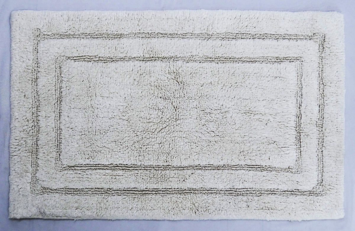 CHICOS HOME Ivory Color Plain Bath Rug 20" x 32" (Online Exclusive)