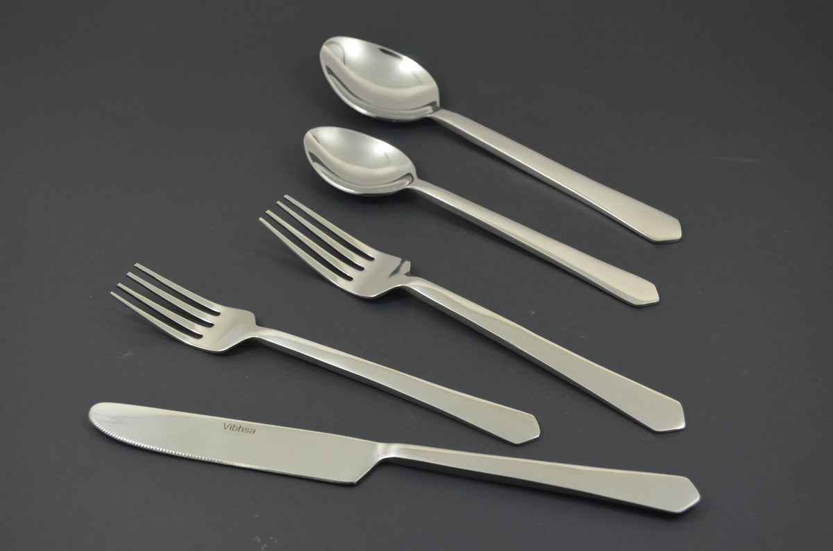 Flatware set of 20 Pieces in Silver Stainless Steel (Online Exclusive)