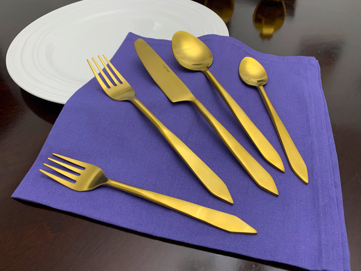 Flatware set of 20 Pieces Golden Stainless Taj Look (Online Exclusive)