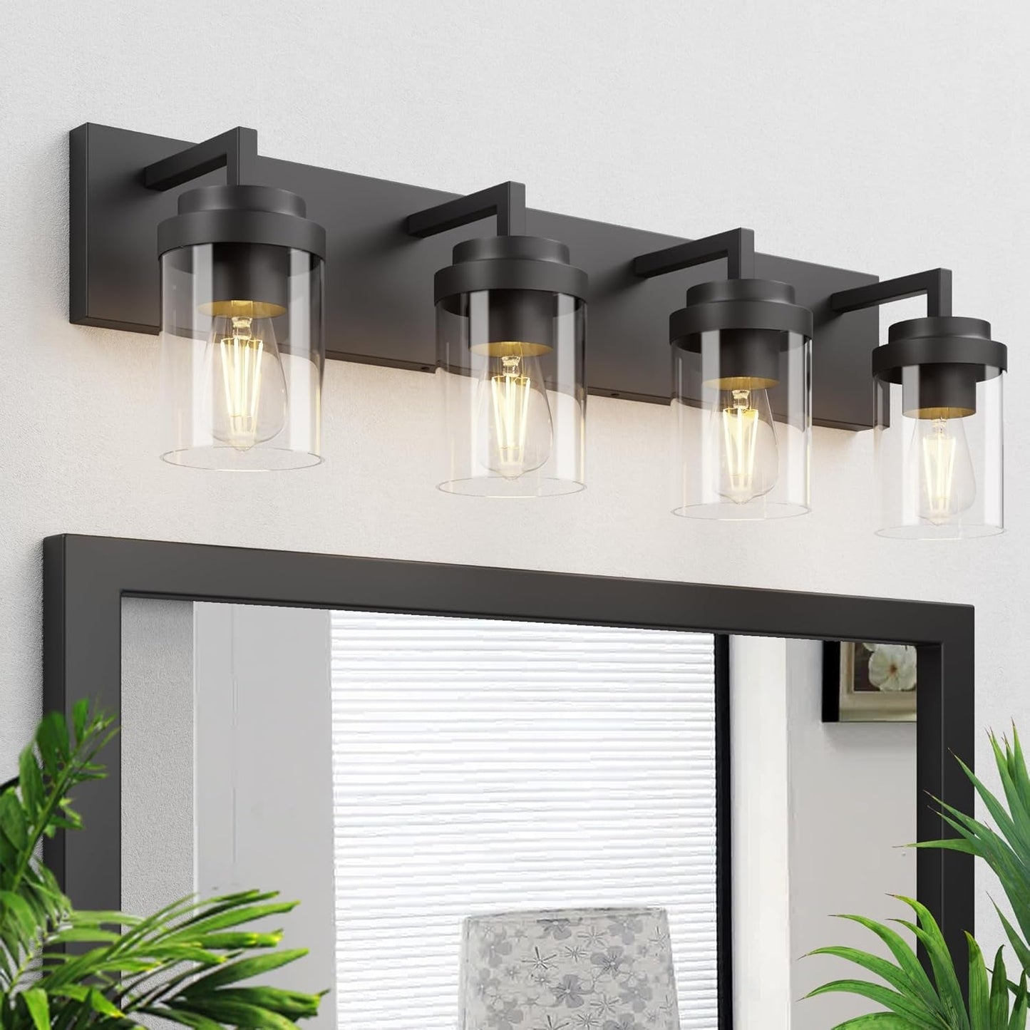 (Online Exclusive) Vanity Light with Clear Glass Shade