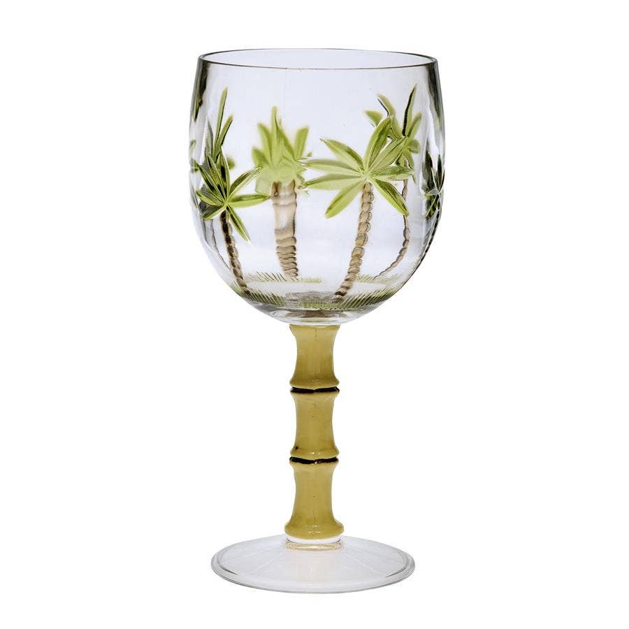 Palm Tree Wine Glass