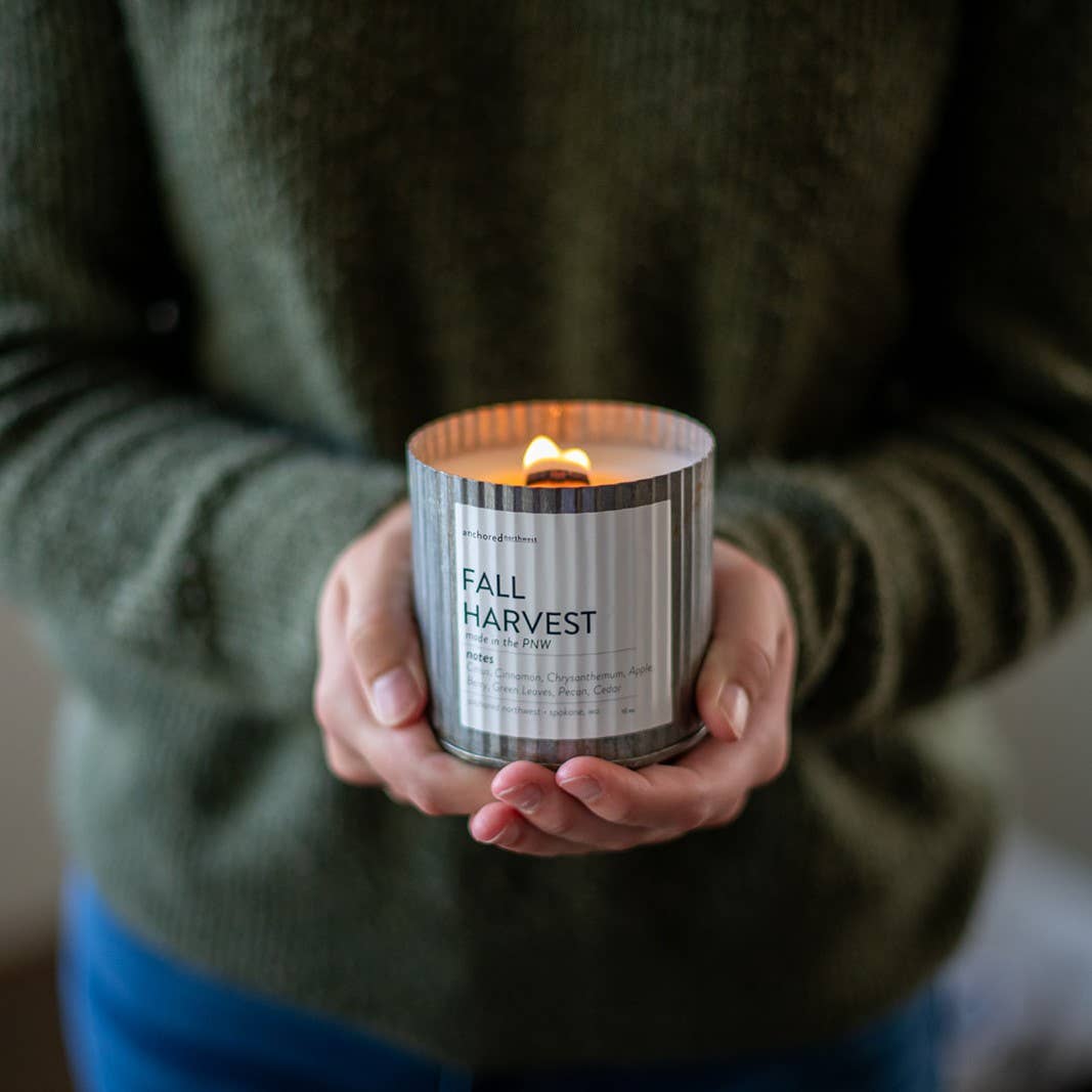 Sea Salt & Orchid Rustic Wood Wick Candle