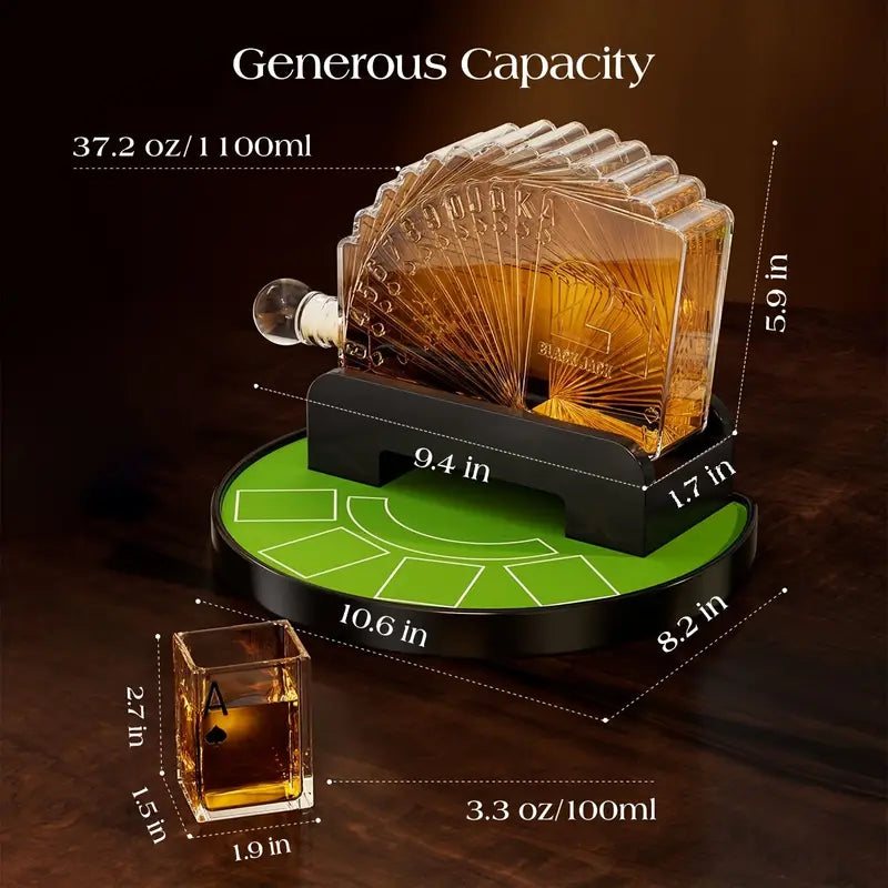 Poker Night Whiskey Decanter Set (Online Exclusive)