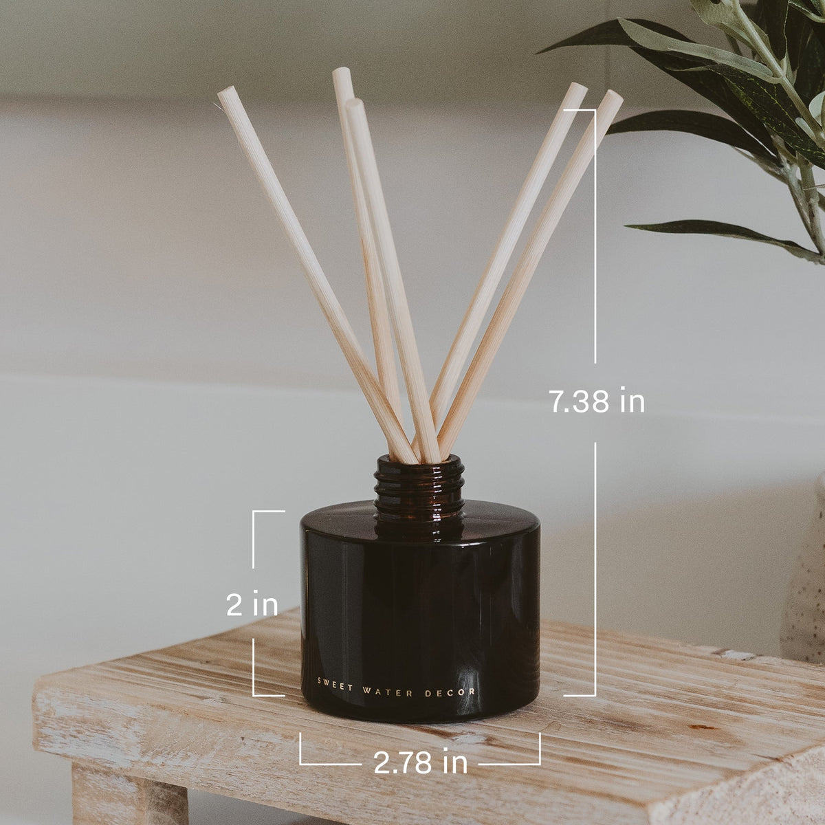 Warm and Cozy Amber Tinted Glass Jar Reed Diffuser (Online Exclusive