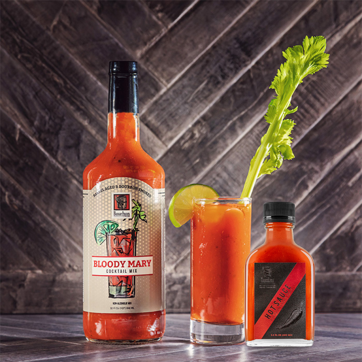 Bloody Mary Bundle: Bourbon Barrel Bloody Mary Mix & Barrel Aged Hot Sauce (Online Exclusive)