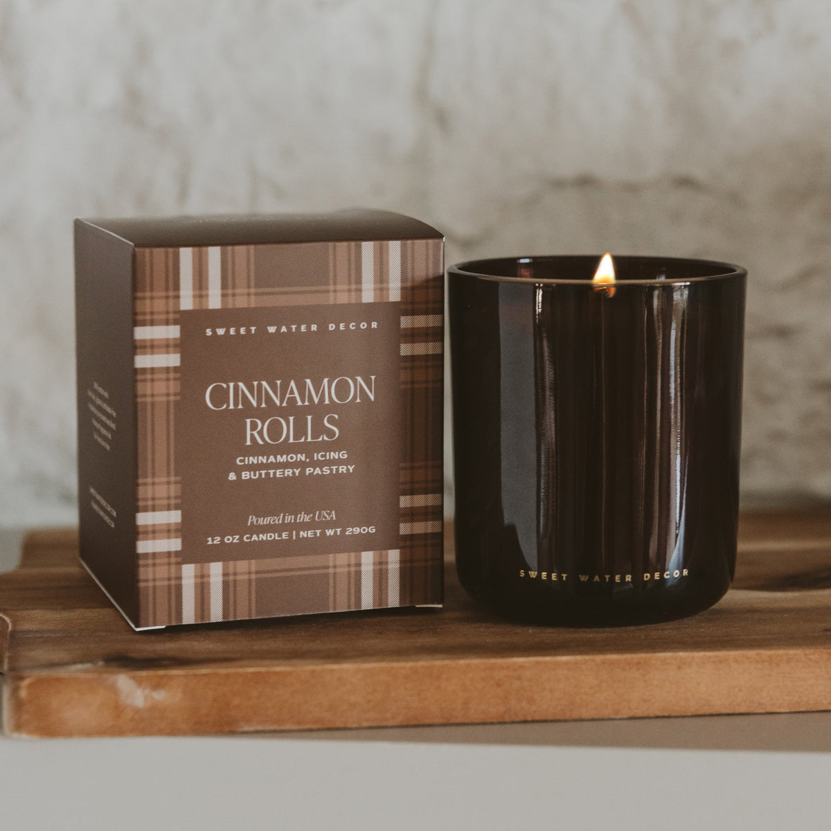 Cinnamon Rolls Soy Candle - Boxed Amber Tinted Glass Jar - 12 oz (Online Exclusive