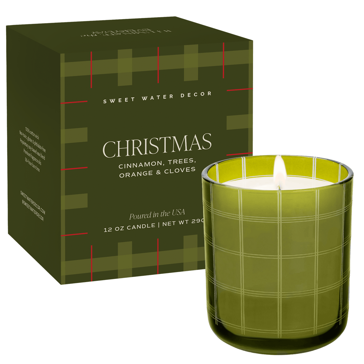 Christmas Soy Candle - Boxed Tinted Glass Jar - 12 oz (Online Exclusive