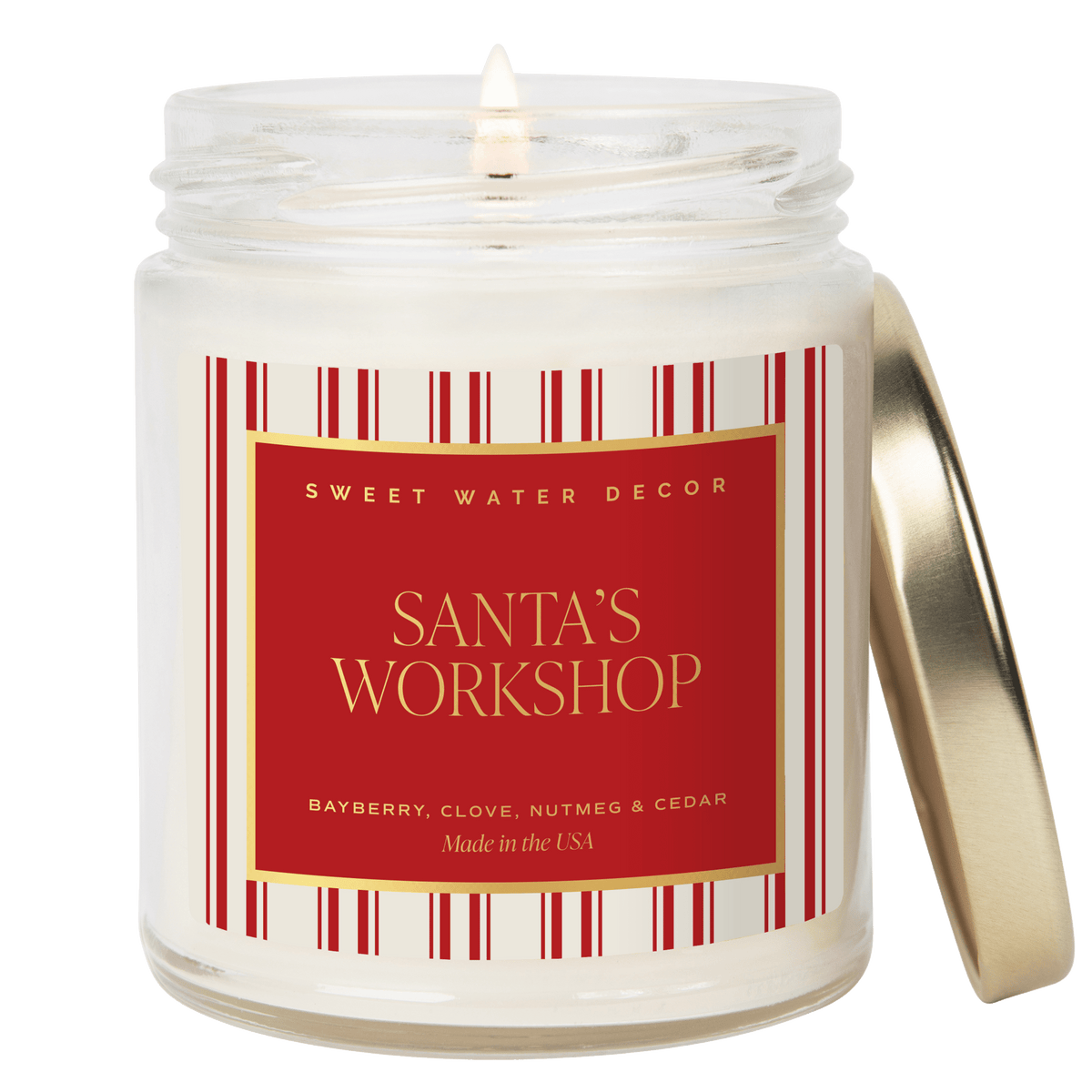 Santa's Workshop Soy Candle - 9 oz Clear Jar (Merry and Bright) (Online Exclusive