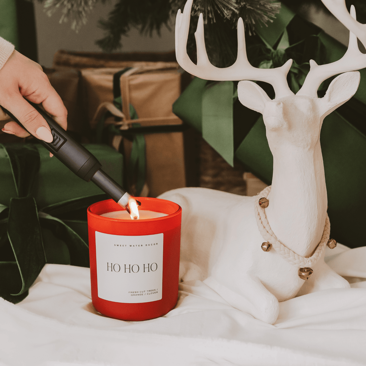 Ho Ho Ho Soy Candle - Red Matte Jar - 15 oz (Christmas) (Online Exclusive