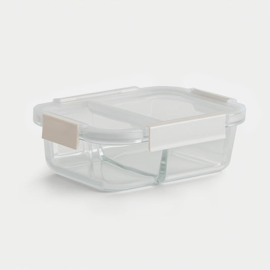 Glass Bento Box - Divided (Vanilla) (Online Exclusive)