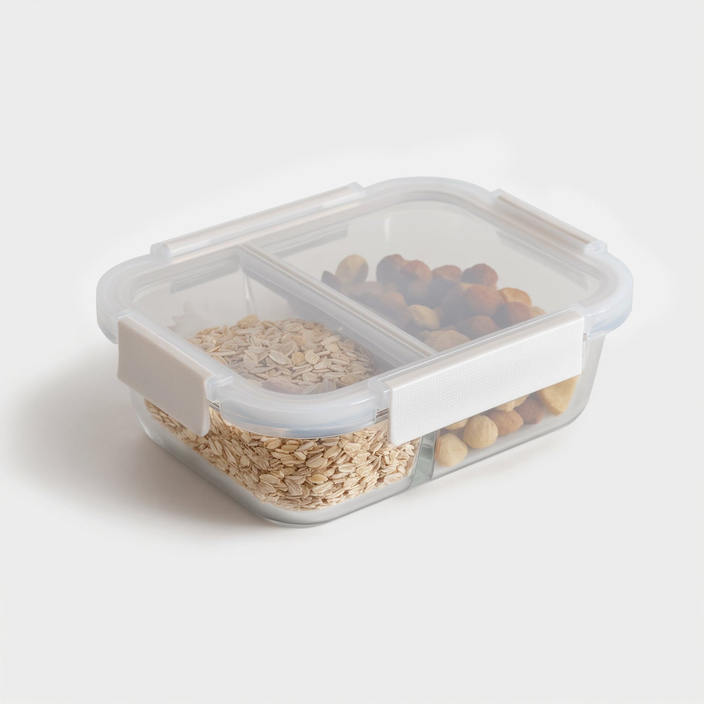 Glass Bento Box - 3 Sections (Vanilla) (Online Exclusive)