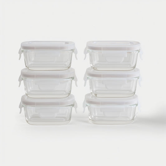 Mini Glass Container Set - Rectangular (Vanilla) (Online Exclusive)
