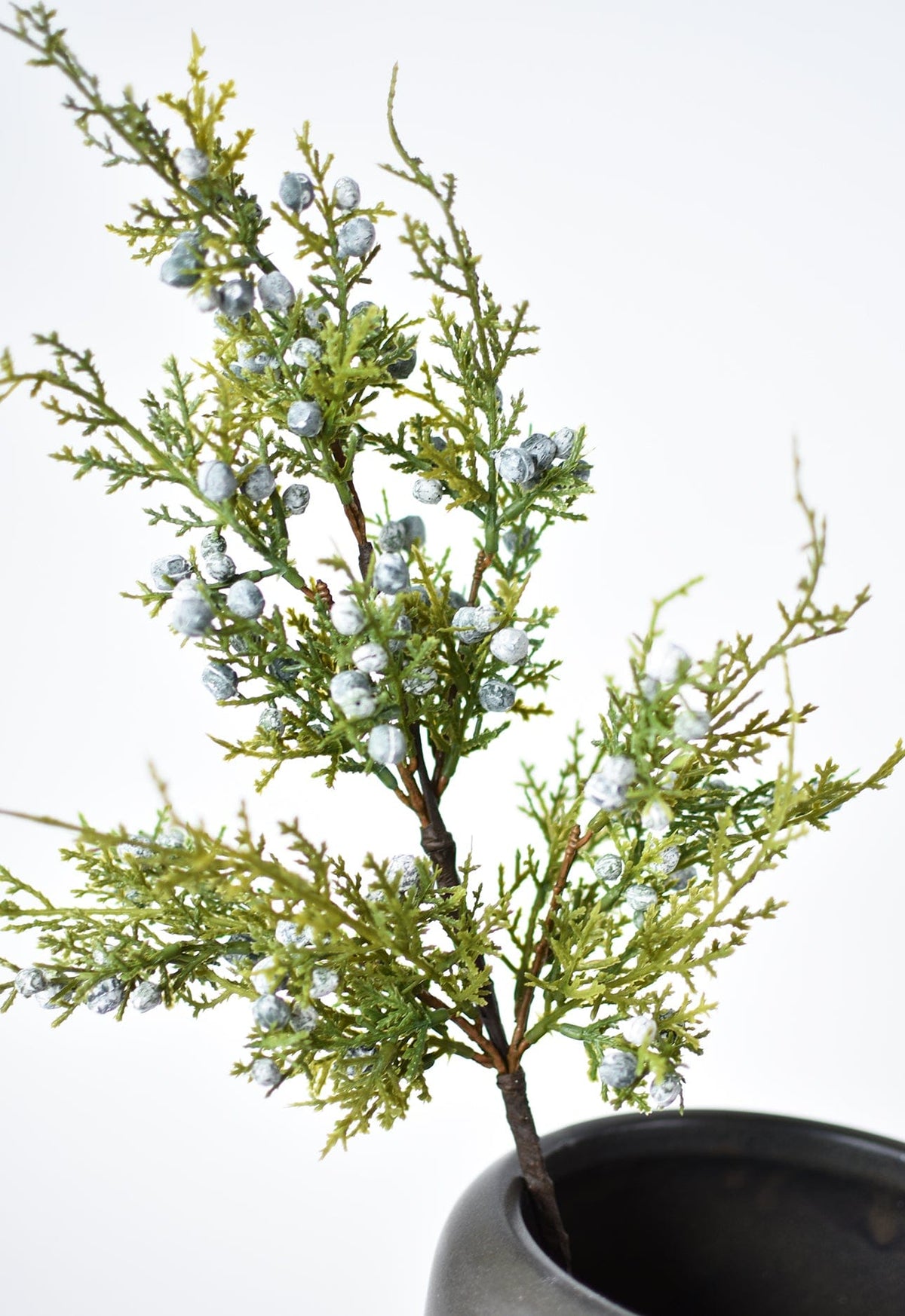 18" Faux Juniper Berry Greenery Stem (Online exclusive)