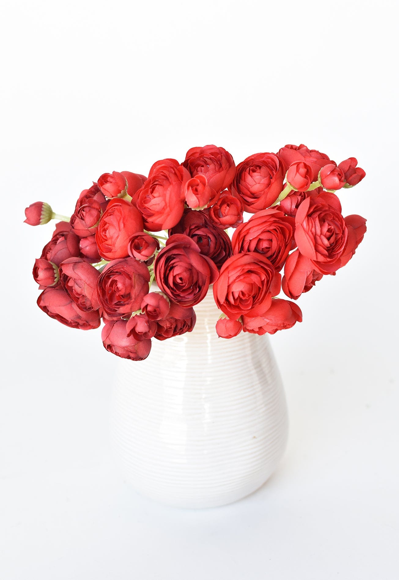 10.5" Faux Red Ranunculus Stem Bundle (online exclusive)